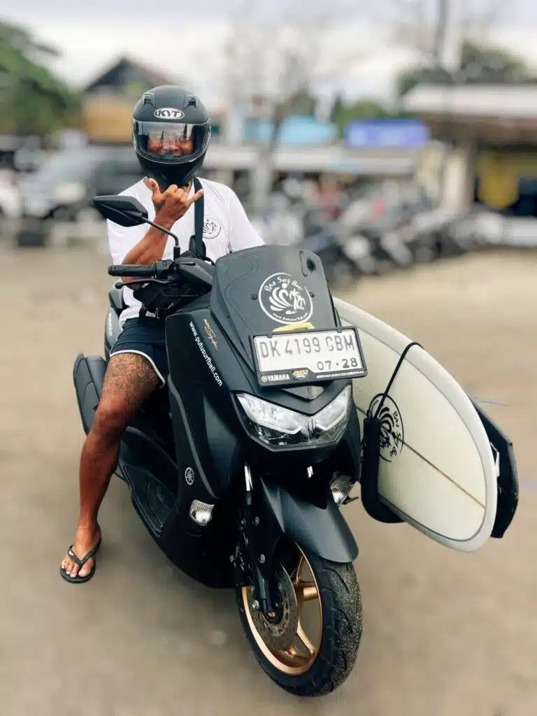 Bali Fun Surf Trips with Motorbike or scooters by Putu Surf Bali